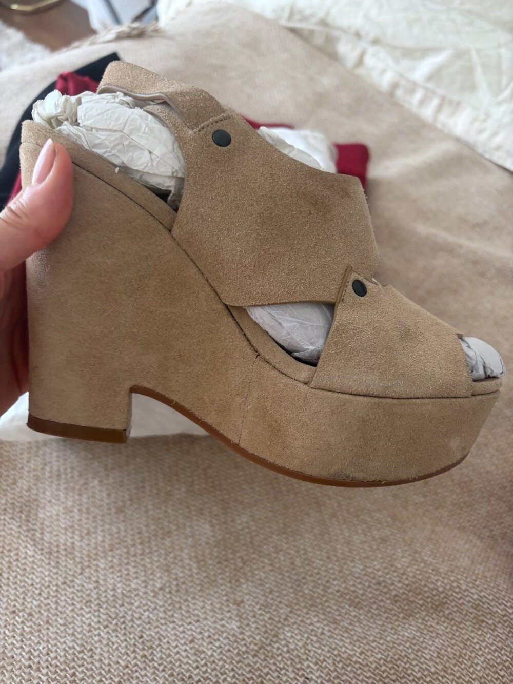 SEE BY CHLOE PLATFORM SUEDE SHOES SIZE 7.5: EXCELLENT CONDITION